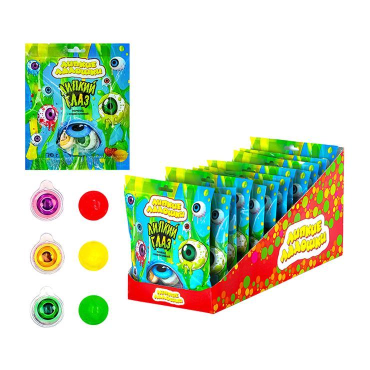 Мармелад жевательный Липкие ладошки Липкий глаз с жидкой начинкой 70 гр., саше