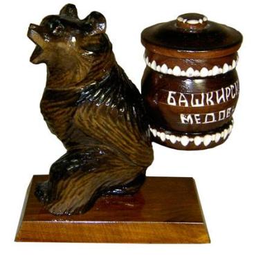 Мёд Башкирская медовня цветочный Медведь бортник, 3 кг, подарочная упаковка