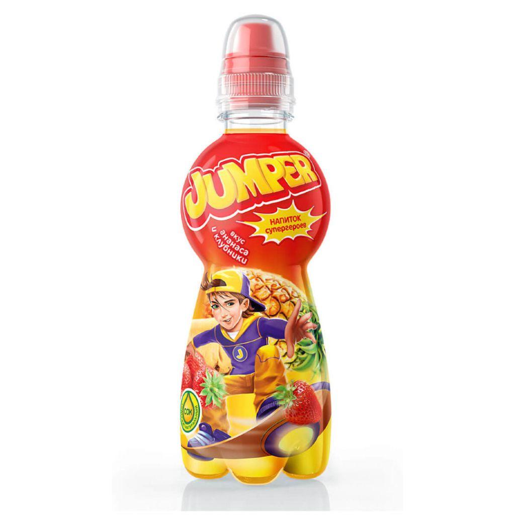 Напиток сокосодержащий Jumper клубника и ананас, 330 мл., ПЭТ