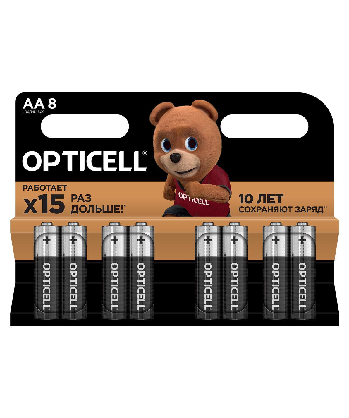 Батарейки Opticell Basic AA 8шт, блистер