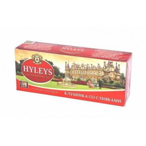 Чай Hyleys Клубника со сливками черный 25 пакетиков, 37.5 гр., картон