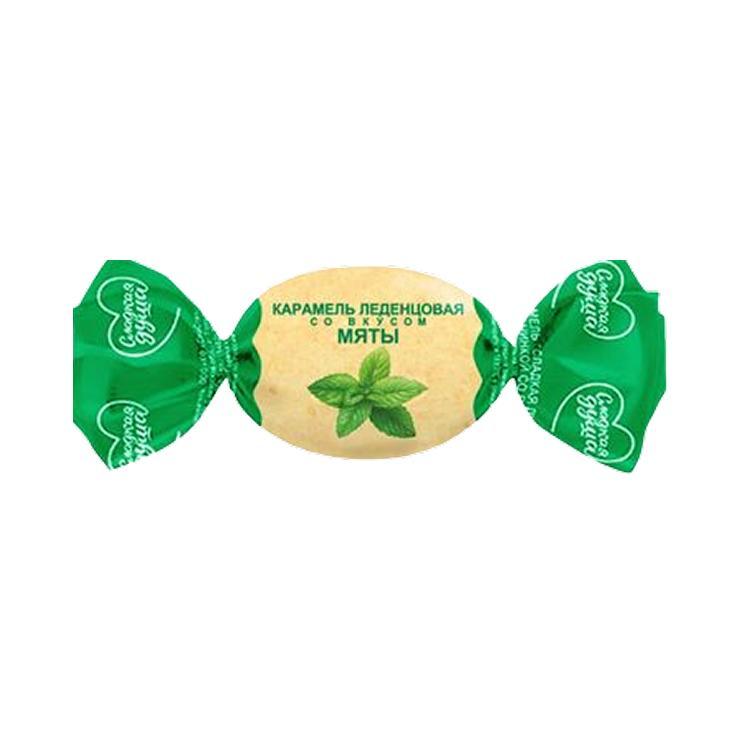 Карамель леденцовая Сладкая Душа мята 250 гр., флоу-пак