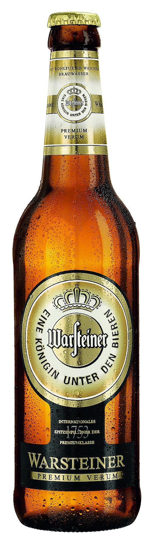 Пиво Warsteiner светлое фильтрованное 4,8%  Premium beer, 500 мл., стекло