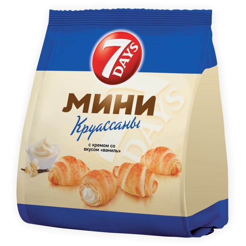 Круассаны 7 Days мини c кремом ваниль 265 гр., флоу-пак