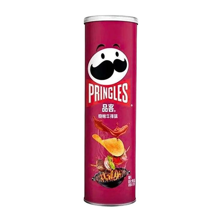 Чипсы Pringles BBQ Steak со вкусом стейка в соусе барбекю Китай 110 гр., туба