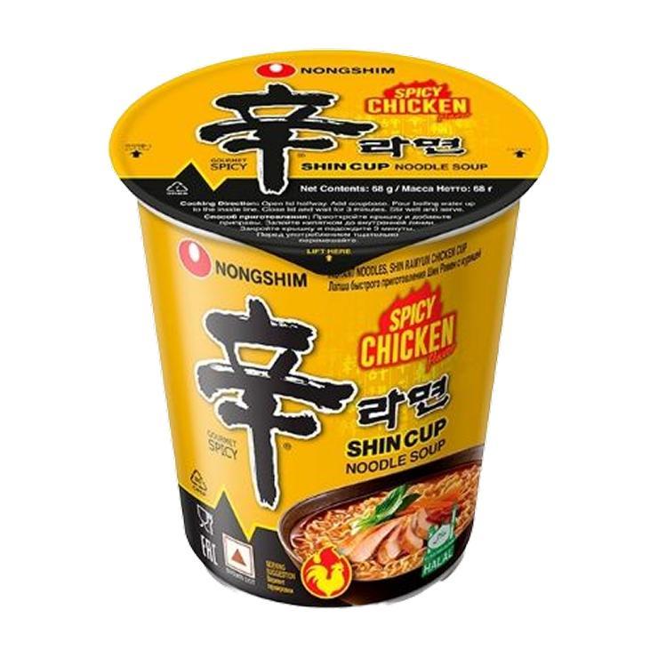 Лапша быстрого приготовления Nongshim острая курица 68 гр., стакан