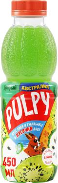 Напиток сокосодержащий Pulpy Australia с кусочками алоэ вера и со вкусом киви и гуанабаны , 450 мл., ПЭТ