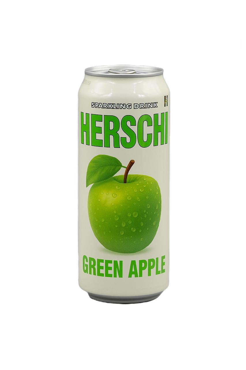 Напиток газированный HERSCHI Green Apple яблоко 450 мл., ж/б