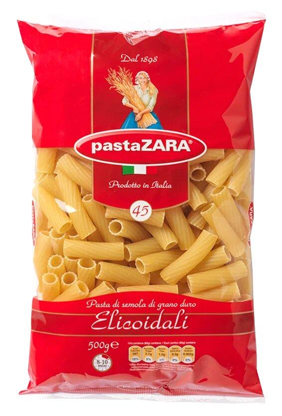 Макаронные изделия Pasta Zara №045 трубка рифленая, 500 гр., флоу-пак