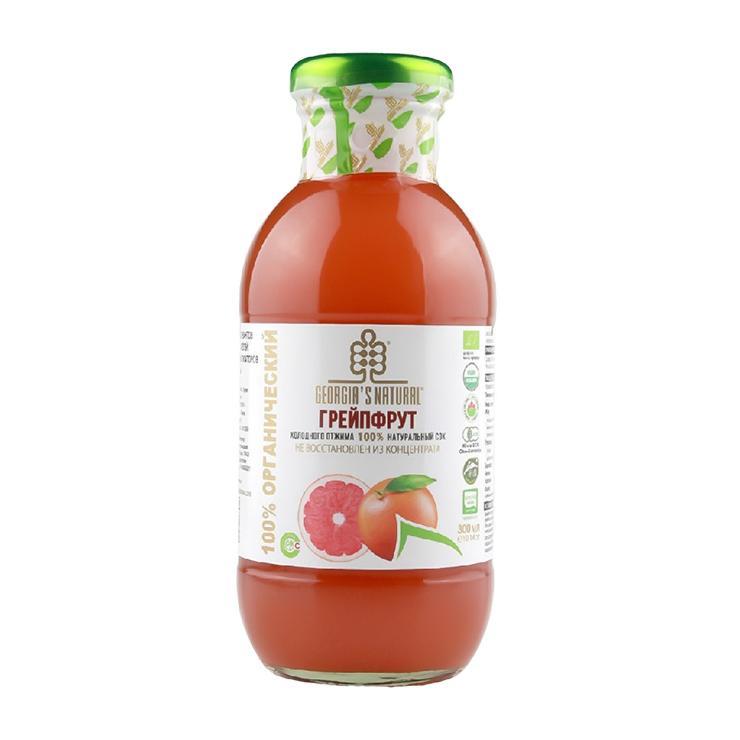Сок GEORGIA'S NATURAL Organic грейпфрут холодного отжима 300 мл., стекло