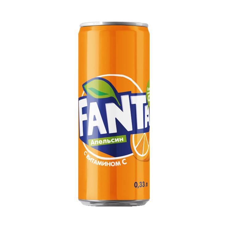 Напиток газированный Fanta апельсин 330 мл., ж/б