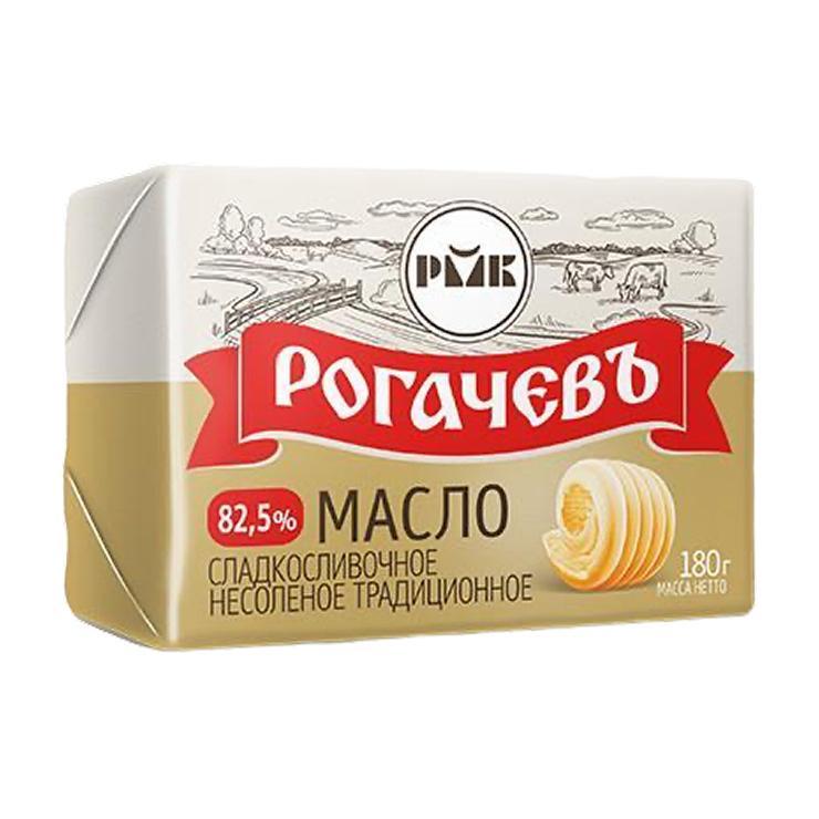 Масло сладко-сливочное Рогачевъ несоленое традиционное 180 гр., обертка