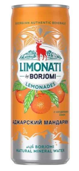 Напиток газированный Borjomi limonati аджарский мандарин 330 мл., ж/б