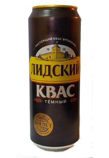 Квас Лидский темный 450 мл., ж/б