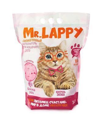 Наполнитель для кошачьего туалета Mr.Lappy Красная роза силикагелевый 3,8 л., дой-пак