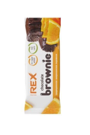 Пирожное протеиновое ProteinRex Брауни апельсин 50 гр., флоу-пак