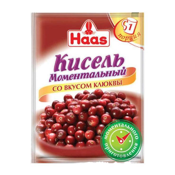Кисель Haas клюква моментальный 30 гр., саше