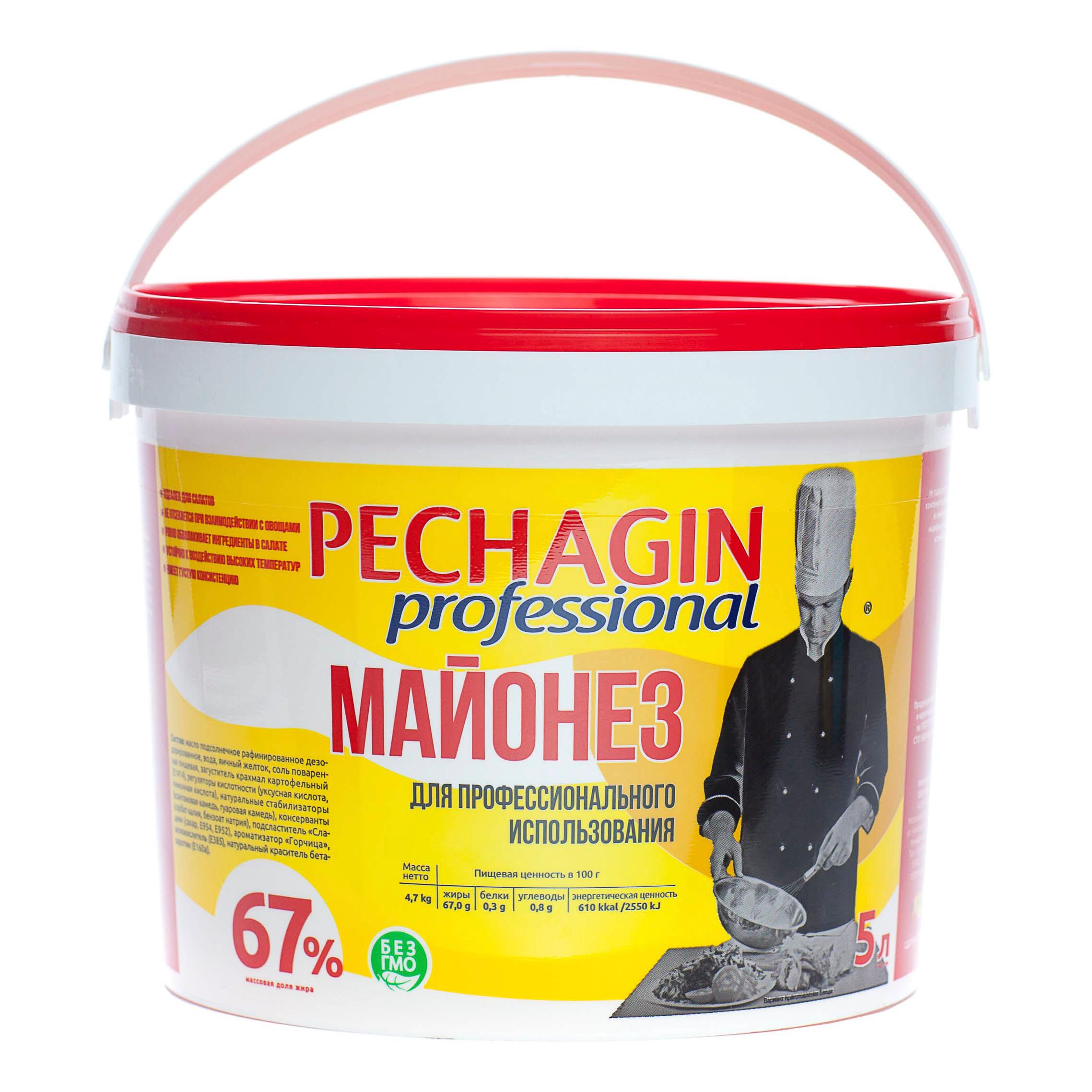 Майонез Pechagin Professional 67% 5 кг., ПЭТ