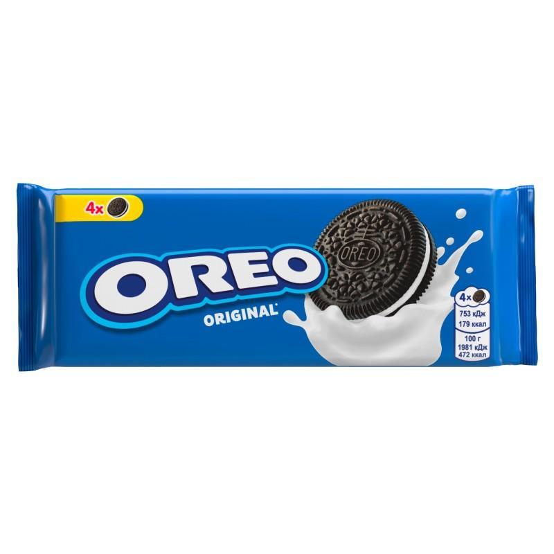 Печенье OREO с какао и начинкой с ванильным вкусом 38 гр., флоу-пак