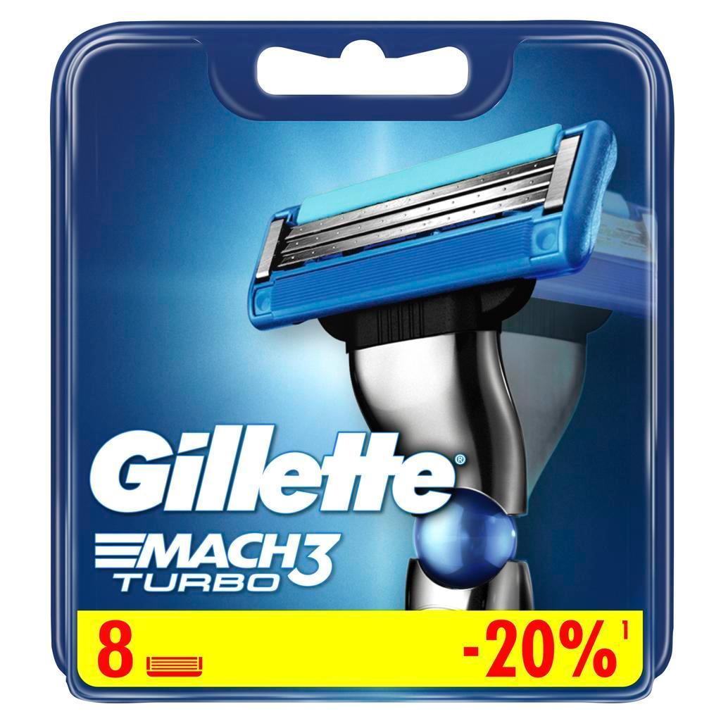 Сменные кассеты Gillette Mach3 Turbo 8 шт., блистер