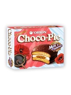 Печенье Orion Choco Pie Мак и сгущёнка бисквит в шоколадной глазури 360 гр., картон