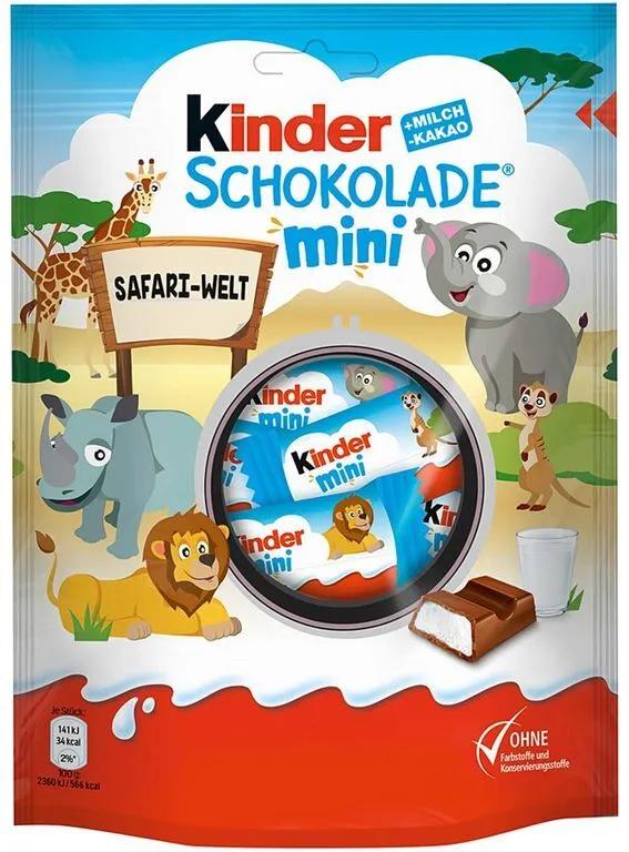 Конфеты Kinder Chocolate mini 120 гр., дой-пак