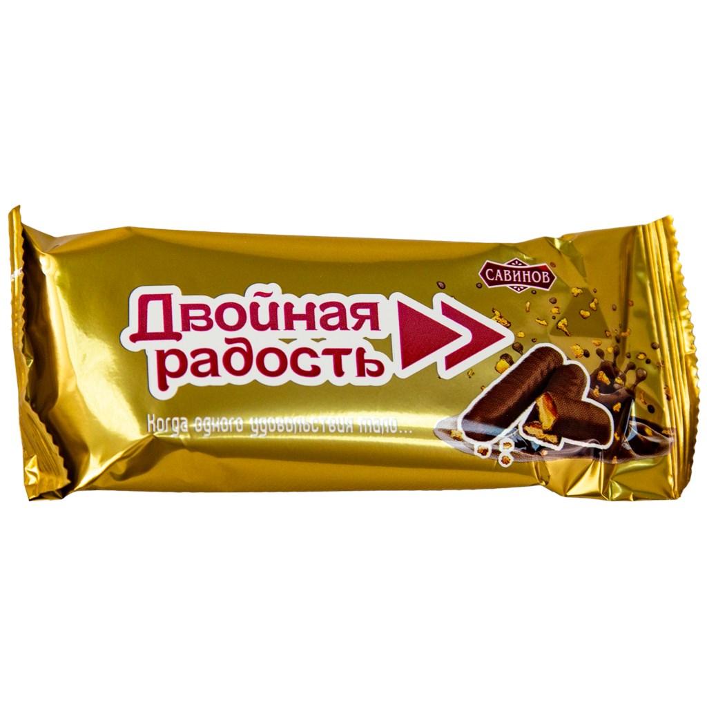 Печенье с карамелью глазированное Двойная Радость, Савинов, 50 гр., флоу-пак