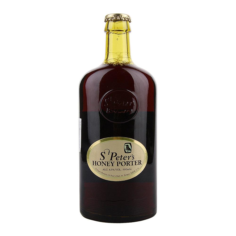 Пиво St.Peter's Honey Porter темное фильтрованное 4,5% 500 мл., стекло