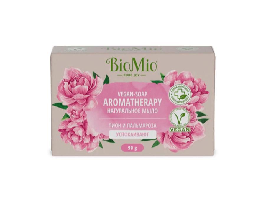 Мыло BioMio aromatherapy Пион и пальмароза Натуральное 90 гр., бумага