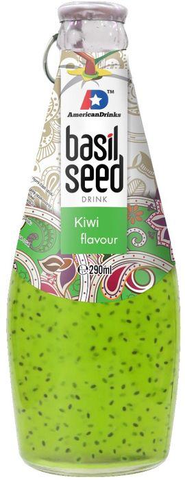 Напиток сокосодержащий Bazil Seed Kiwi со вкусом киви и семенами базилика 290 мл., стекло