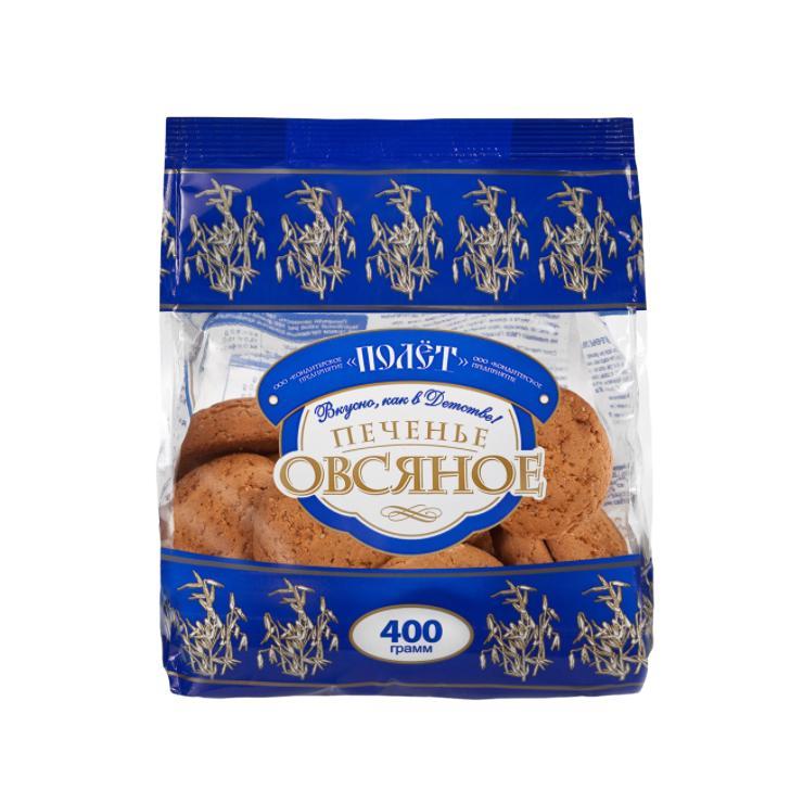 Печенье Полёт Овсяное 300 гр., флоу-пак
