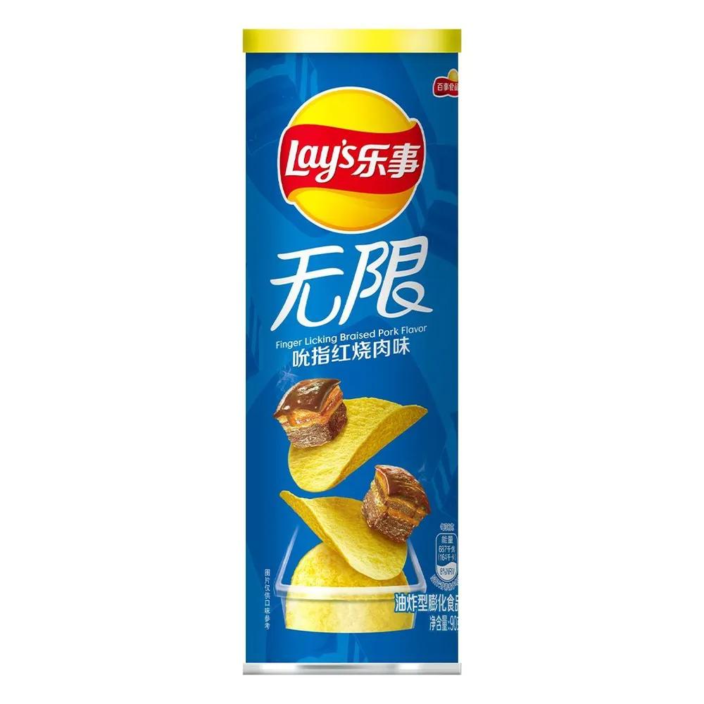 Чипсы Lay's Finger Licking Braised Pork flavor тушеная свинина 90 гр., туба