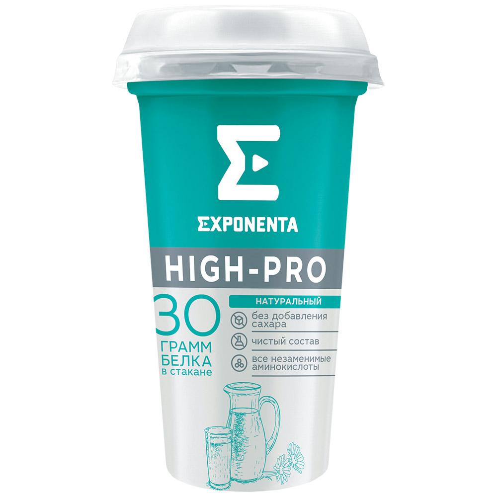 Напиток Exponenta High-pro кисломолочный обезжиренный 0%, 250 мл., ПЭТ стакан