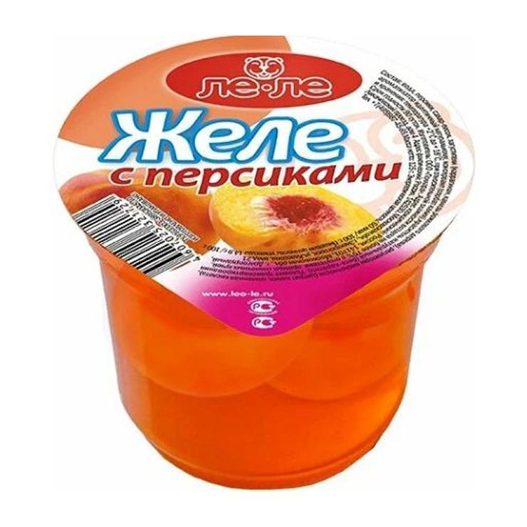 Желе ЛеО-Ле с персиками 125 гр., стакан