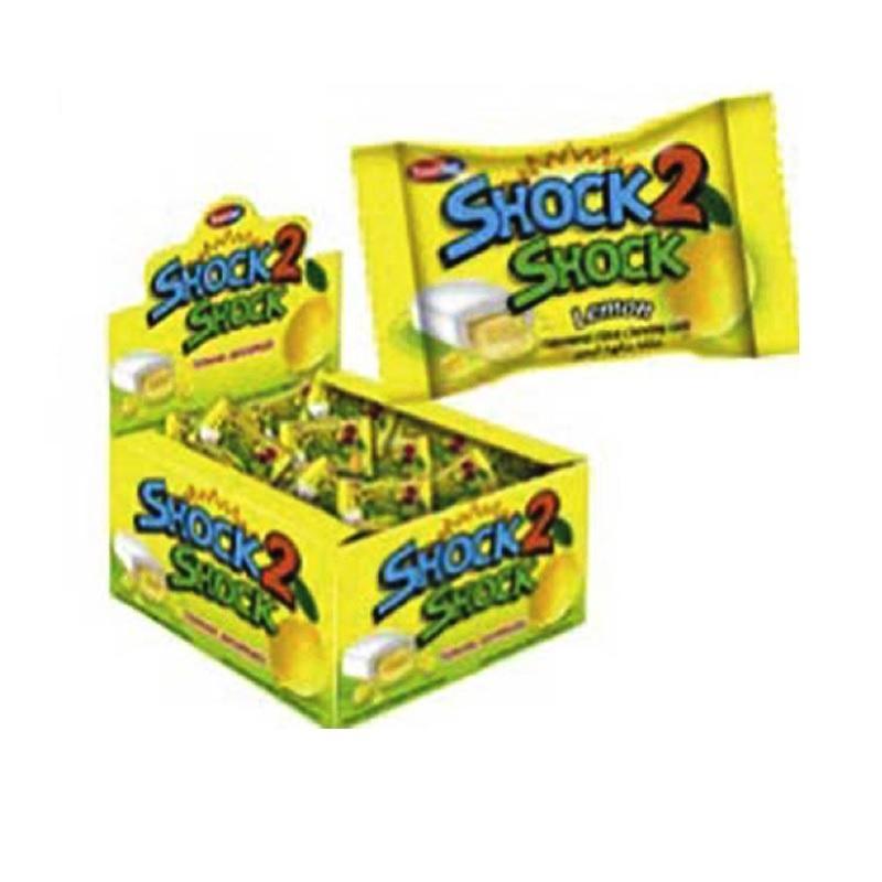 Жевательная резинка Saadet Shock2shock lemon 4 гр., флоу-пак