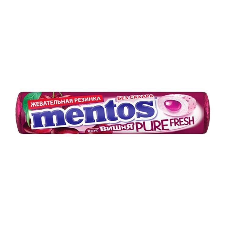 Жевательная резинка Mentos Ролл Pure Fresh вишня 15,5 гр., обертка