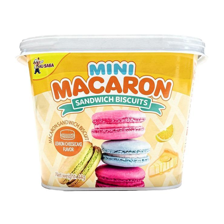 Печенье Tiny Mico Mini Macaron Sandwich Lemon Cheesecake со вкусом лимонного чизкейка 44 гр., пластиковая упаковка
