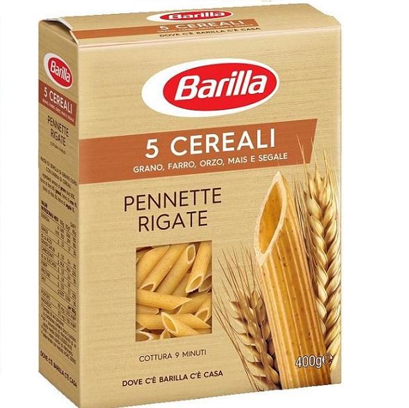 Перья Barilla Пенне Ригате 5 Злаков, 450 гр., картон