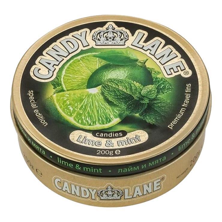 Леденцы Candy Lane лайм и мята 200 гр., ж/б