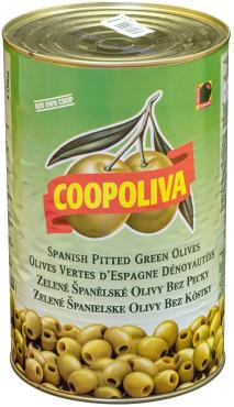 Оливки Coopoliva без косточек, 4,3 кг., ж/б