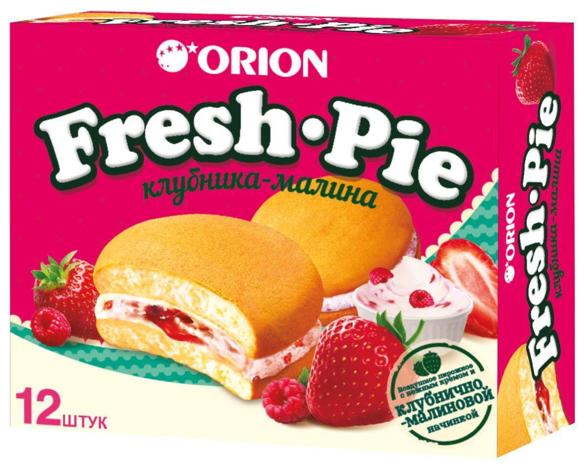 Пирожное Orion Fresh Pie Клубника-малина 300 гр., картон