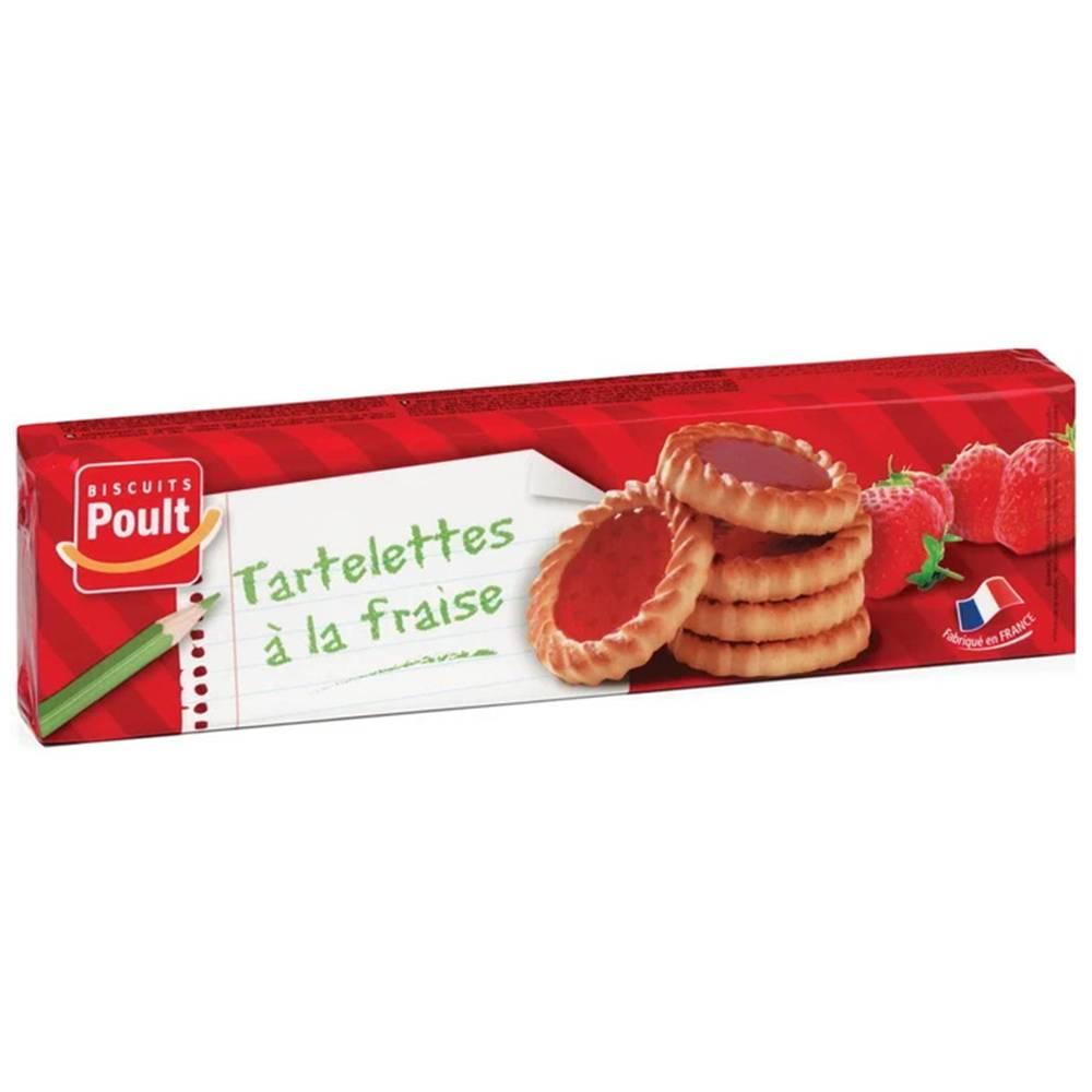 Печенье тарталетки Biscuits POULT с начинкой со вкусом клубники 150 гр., флоу-пак