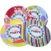 Тарелка d=180 мм., дизайн, цвет в ассорт., бумага, 6 шт. Buffet-Party, пластиковый пакет