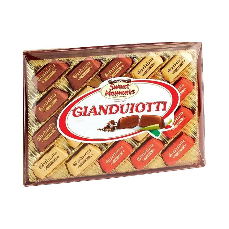 Конфеты Sweet Moments GIANDUIOTTI  ассорти в молочном шоколаде 200 гр., пластиковая упаковка