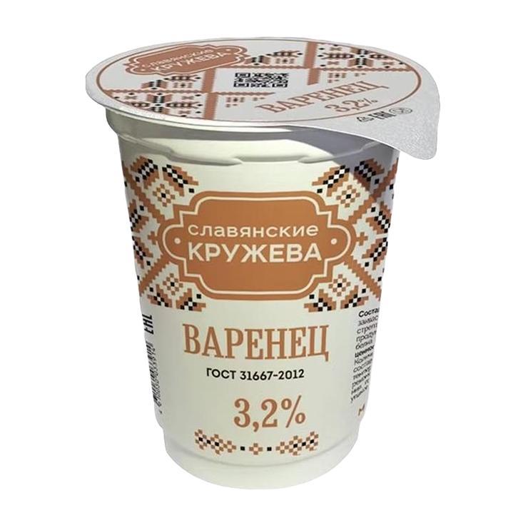 Варенец Славянские Кружева 3,2% 200 гр., стакан