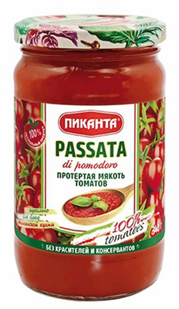 Протертая мякоть томатов Пиканта PASSATA di pomodoro, 340 гр., стекло