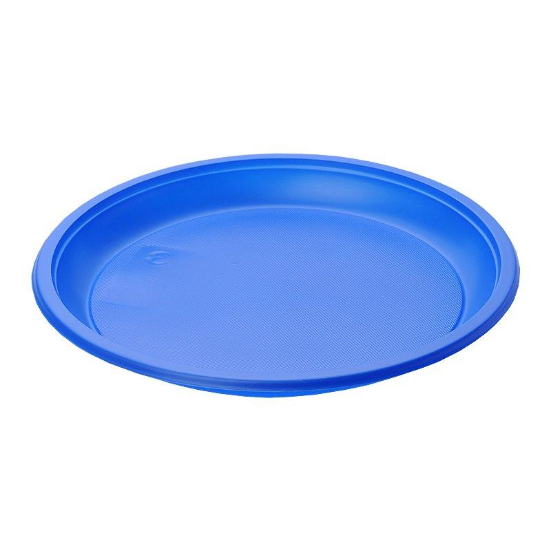 Тарелка одноразовая пластиковая Мистерия, d=210 мм., синяя, ПС., 50 шт/уп., 1200 шт/кор., 50 гр., пластиковый пакет