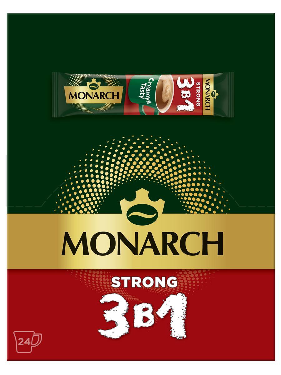 Кофе MONARCH 3 в 1 крепкий 13,5 гр., флоу-пак