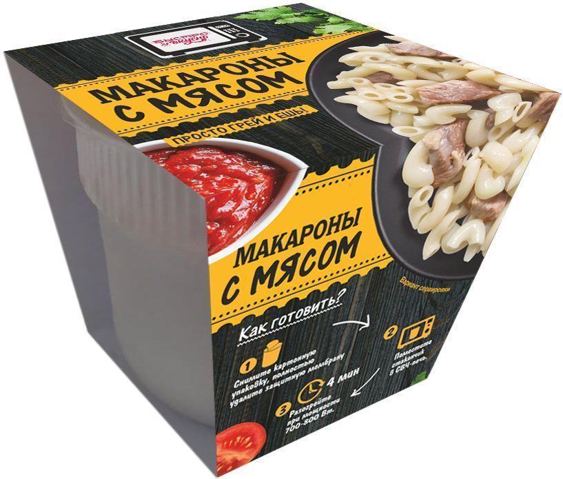 Макароны Быстро&вкусно с мясом замороженные 200 гр., ПЭТ
