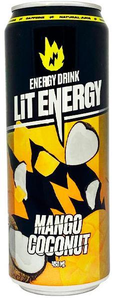 Напиток энергетический Lit Energy манго-кокос 500 мл., ж/б